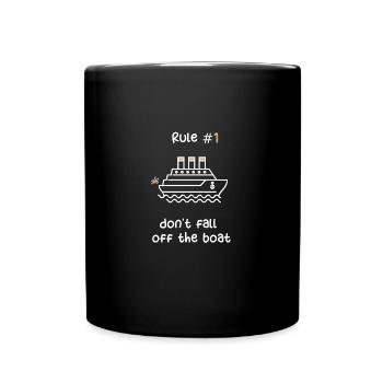 CRUISE SHIP - WHITE AND BROWN CRUISE SHIP - Full Colour Mug - black - Front