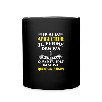 Je suis apiculteur t-shirt abeille homme - Mug uni - noir - Devant