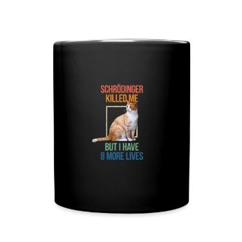 Schrödinger m’a tué chat - Mug uni - noir - Devant