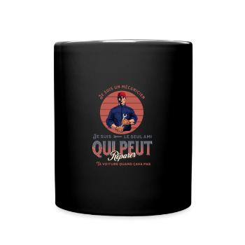 Je suis un mécanicien t-shirt homme garagiste - Mug uni - noir - Devant
