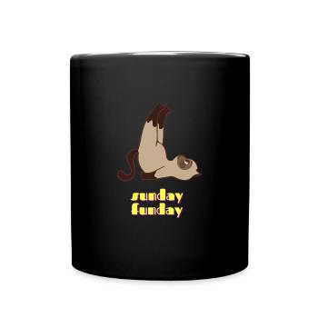 Sunday Funday - Tasse einfarbig - Schwarz - Vorne