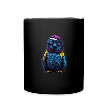 Cool Penguin, Hiphop, Graffiti - Full Colour Mug - black - Front
