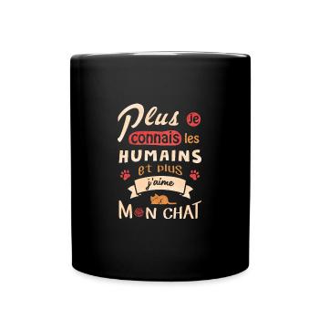 J aime mon chat - Mug uni - noir - Devant
