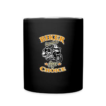 Biker Slogan Motorcycle Grand Touring - Full Colour Mug - black - Front