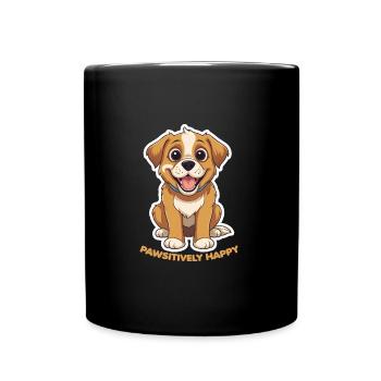 Bonheur Chien - Mug uni - noir - Devant