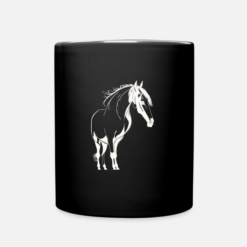 Majestic Horse - Tasse einfarbig - Schwarz
