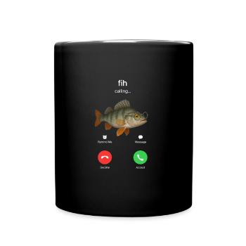 Fih Calling Remind me Message Decline Accept Phone - Full Colour Mug - black - Front