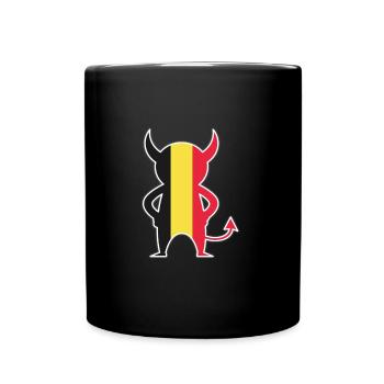 Belgischer Teufel - Tasse einfarbig - Schwarz - Vorne