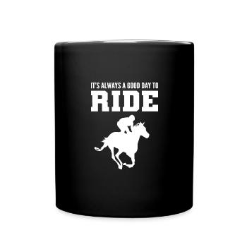 Always Good Day Rider Gift - Full Colour Mug - black - Front