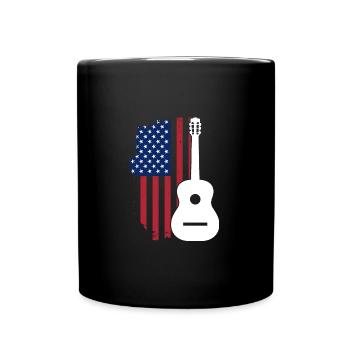Gitarre USA Patriot - Tasse einfarbig - Schwarz - Vorne