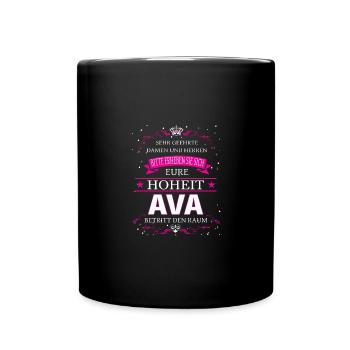 Your Highness Ava enters the room - Full Colour Mug - black - Front