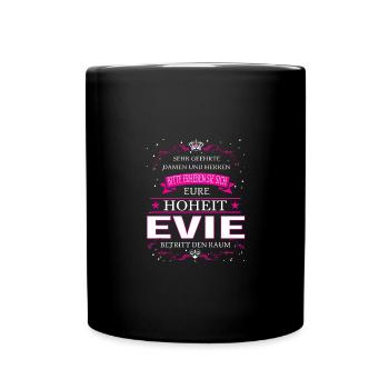 Son Altesse Evie entre dans la pièce - Mug uni - noir - Devant