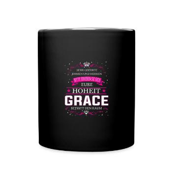 Your Highness Grace enters the room - Full Colour Mug - black - Front