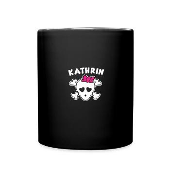 Pirate Kathrin Design pour les filles et les femmes - Mug uni - noir - Devant