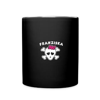 Piratin Franziska Design für Mädchen und Frauen - Tasse einfarbig - Schwarz - Vorne