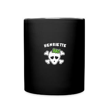 Pirate Henriette Design pour filles et femmes - Mug uni - noir - Devant