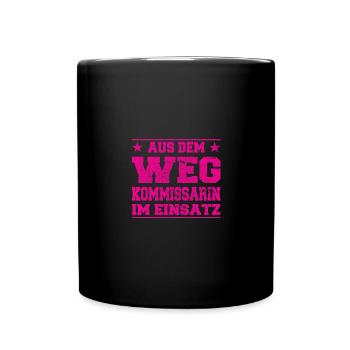 À l’écart du chemin Commissaire en Action Design - Mug uni - noir - Devant
