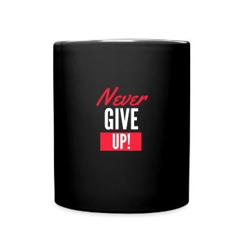 Never Give Up - Full Colour Mug - black - Front