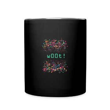 woot, kostüm ,helau ,konfetti - Tasse einfarbig - Schwarz - Vorne