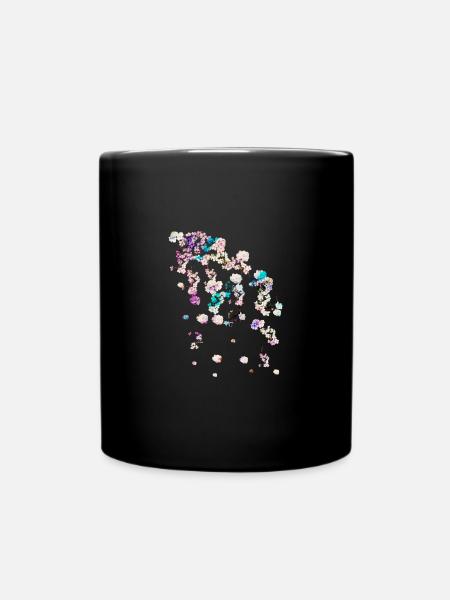 Fleur de cerisier,fleurs,fleurs,fleurs,fleurs - Mug uni - noir