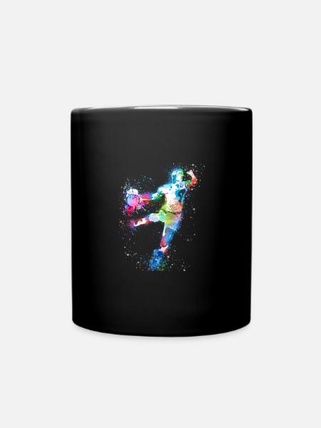 Handball, handballeur, beach handball, aquarelle - Mug uni - noir