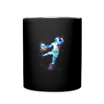 Handball, handballer, Beachhandball,Graffiti - Tasse einfarbig - Schwarz - Vorne