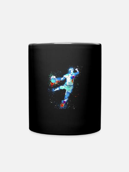 Handball, handballeur, beach handball,graffiti - Mug uni - noir