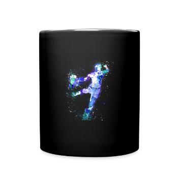 Handball, handballer, Beachhandball,aquarell - Tasse einfarbig - Schwarz - Vorne