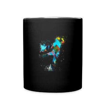 Handball, handballer, Beachhandball,Graffiti - Tasse einfarbig - Schwarz - Vorne