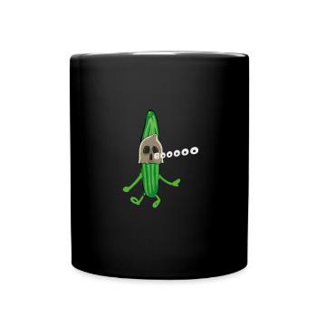 concombre, fantôme, halloween, fantôme, boo - Mug uni - noir - Devant