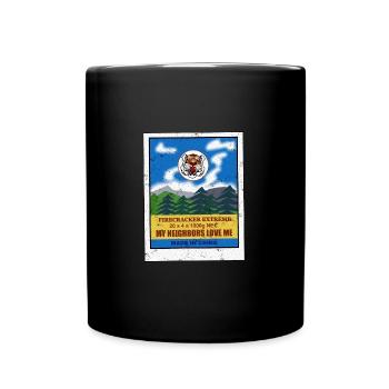 Böller Schinken - Tasse einfarbig - Schwarz - Vorne