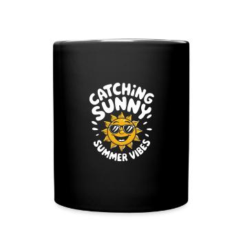 Sunny Summer Moments Vibes Summer Sun - Full Colour Mug - black - Front