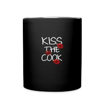 KISS THE COOK - Tasse einfarbig - Schwarz - Vorne
