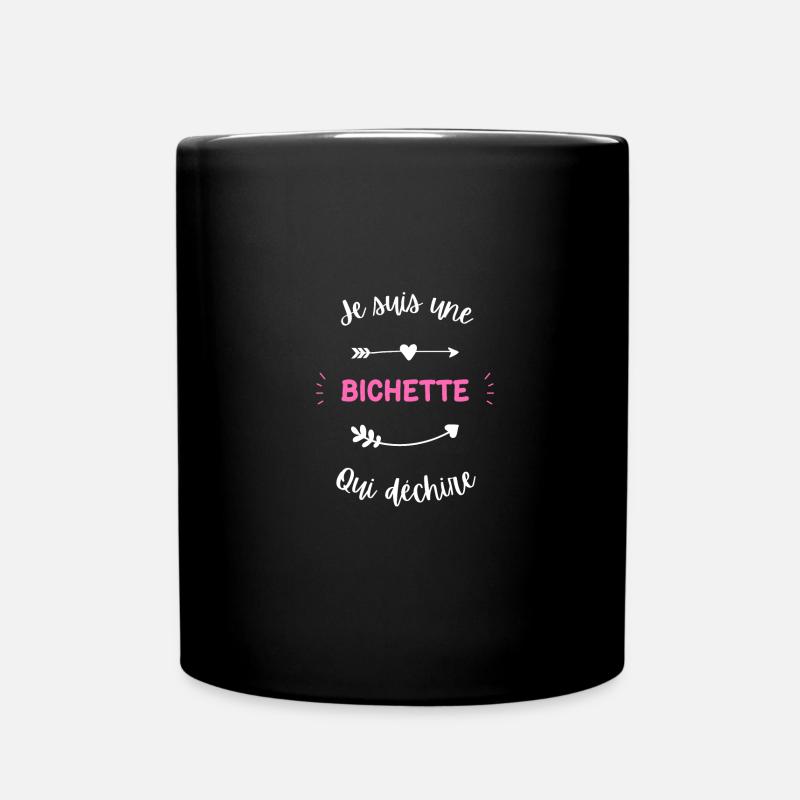 Je suis une bichette qui déchire - Mug uni - noir