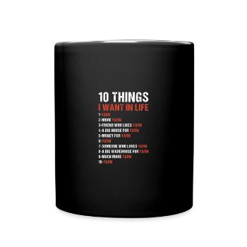 10 choses que je veux tricoter dans la vie - Mug uni - noir - Devant