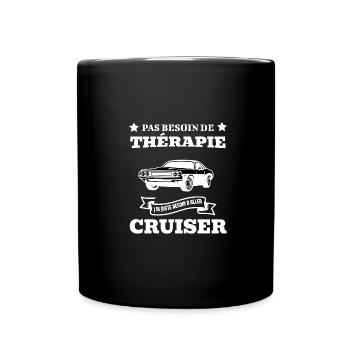 pas besoin de thérapie - Mug uni - noir - Devant