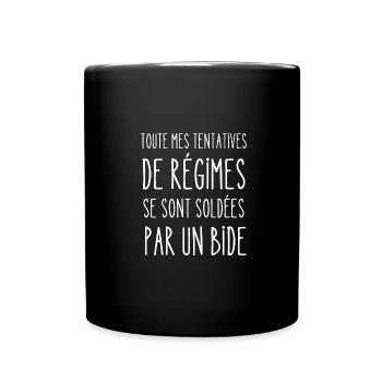 toute mes tentatives de régimes - Mug uni - noir - Devant
