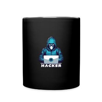 Maskierter Hacker Hacking - Tasse einfarbig - Schwarz - Vorne