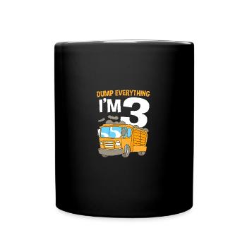 Chantier de la fête d’anniversaire des enfants - Mug uni - noir - Devant