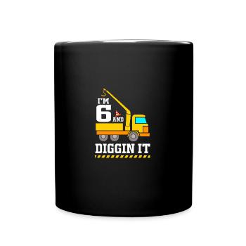 Chantier de la fête d’anniversaire des enfants - Mug uni - noir - Devant