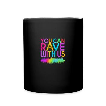 Rave Raver Techno music Techno bass Mischpult - Tasse einfarbig - Schwarz - Vorne