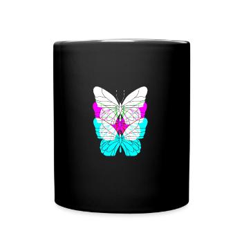 Rave Raver Techno music Techno bass Mixer - Full Colour Mug - black - Front