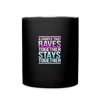 Rave Raver Techno music Techno bass Mischpult - Tasse einfarbig - Schwarz - Vorne