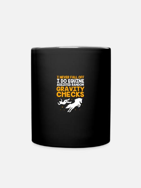Springreiten Springpferd - Tasse einfarbig - Schwarz