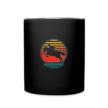 Dressur Dressurpferd Dressurreiter - Tasse einfarbig - Schwarz - Vorne