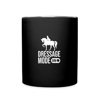 Dressur Dressurpferd Dressurreiter - Tasse einfarbig - Schwarz - Vorne