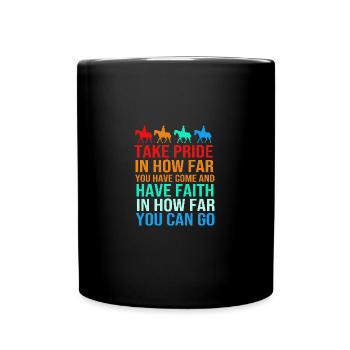 Dressur Dressurpferd Dressurreiter - Tasse einfarbig - Schwarz - Vorne