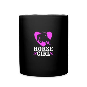 Dressur Dressurpferd Dressurreiter - Tasse einfarbig - Schwarz - Vorne