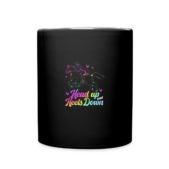 Dressur Dressurpferd Dressurreiter - Tasse einfarbig - Schwarz - Vorne