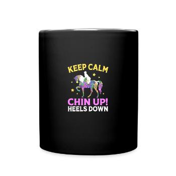 Dressur Dressurpferd Dressurreiter - Tasse einfarbig - Schwarz - Vorne